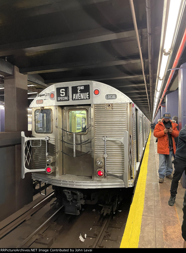 This is a view of the R32 consist looking north at 2nd Ave Station.